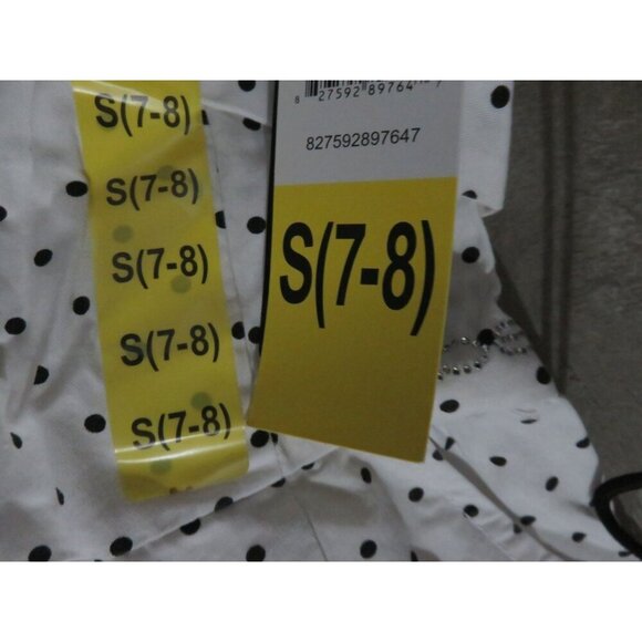 BOGO BEBE adorable white polka dot jumper jumpsuit little girls small 7/8 - Picture 4 of 4